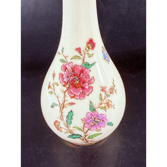 Vintage Gorham Bud Vase Secret Garden Ceramic Porcelain Teardrop - Picture 4 of 6